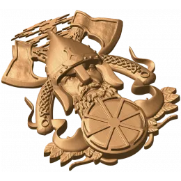 Славянский воин с секирами