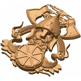 Славянский воин с секирами