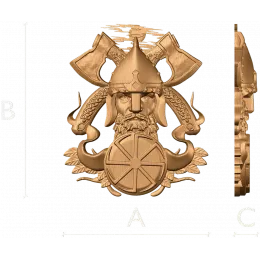 Славянский воин с секирами