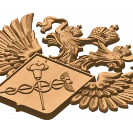 Двуглавый орёл с кадуцеем (барельеф)