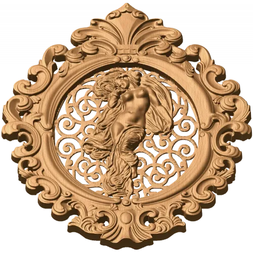 Овальное панно «Классическая Венера» - резной декор из дерева