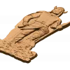 Резное панно «Страж Севера» - деревянный рельеф викинга