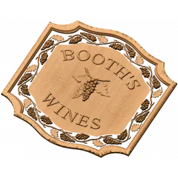 Табличка «Booth's Wines»