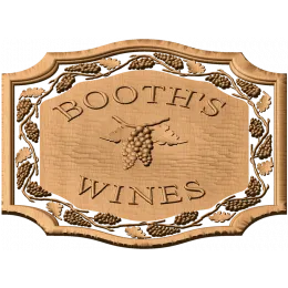 Табличка «Booth's Wines»