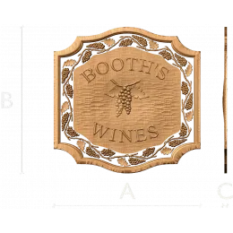 Табличка «Booth's Wines»