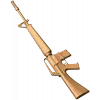 Резной деревянный силуэт M16 - точный декор из дуба, бука, ясеня