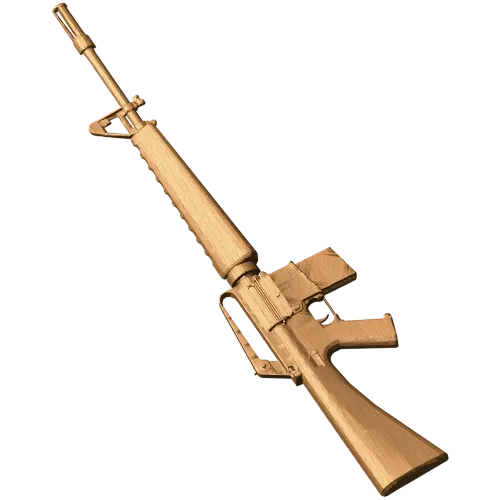 Резной деревянный силуэт M16 - точный декор из дуба, бука, ясеня