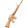 Резной деревянный силуэт M16 - точный декор из дуба, бука, ясеня