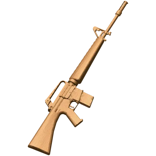Резной деревянный силуэт M16 - точный декор из дуба, бука, ясеня