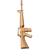 Резной деревянный силуэт M16 - точный декор из дуба, бука, ясеня