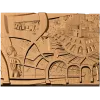 Резная панель «Город из окна» - деревянный декор с перспективой
