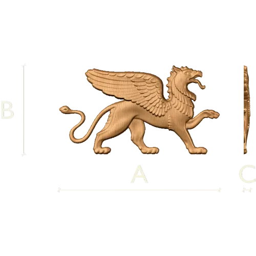 Резной грифон - деревянный декоративный рельеф на заказ