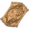 Резное панно «Девушка в медальоне» - декоративный деревянный декор