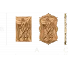 Резное панно «Девушка в драпировке» - деревянный декор из дуба, бука, ясеня
