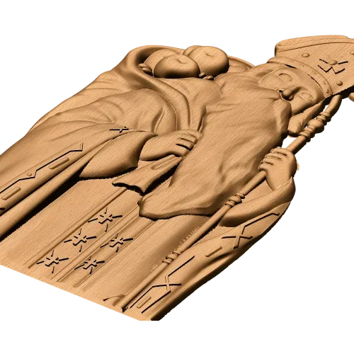 Рельефное панно «Святой Николай» - резной деревянный декор