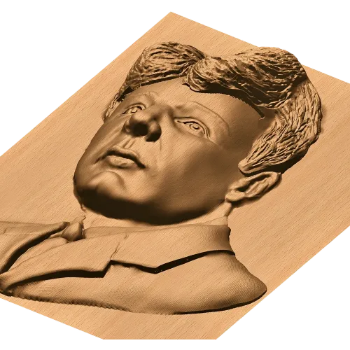 Портретный барельеф из дерева - резной деревянный декор для интерьера
