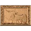 Панно «Жизнь леса» - резной деревянный декор с орлом и елями