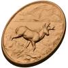 Овальный медальон «Козёл в горах» - резной деревянный декор на заказ