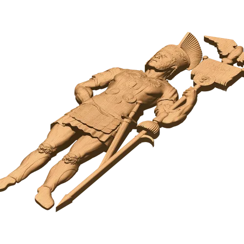 Рельеф «Легионер» - резной деревянный декор, панель 3D