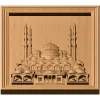 Резная панель «Султанская мечеть» - деревянный декор с минаретами