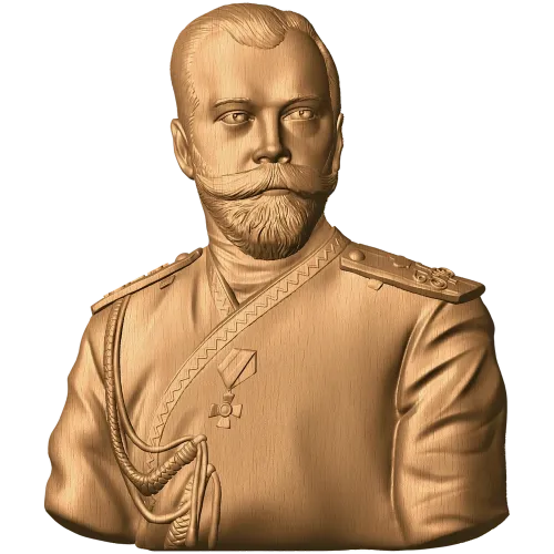 Классический резной бюст в парадной форме - деревянный декор на заказ