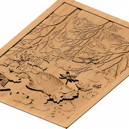 Озеро - карп в лотосах