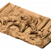Панно «Охота на медведя» - резной деревянный декор из массива