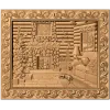 Резное панно «Рождество» - деревянный декор для интерьера
