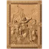 Резное панно «Русы - Воины Севера» из массива дуба/бука/ясеня