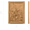 Резное панно «Русы - Воины Севера» из массива дуба/бука/ясеня