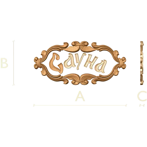 Резной картуш «Сауна» - деревянная табличка из дуба, бука или ясеня