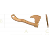 Резной деревянный топор с кельтским орнаментом
