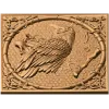 Резная панель «Филин в медальоне» - деревянный декор высокого рельефа