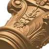 Коринфская резная капитель из дерева с акантовым орнаментом