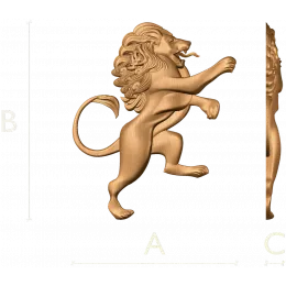 Геральдический лев в стойке