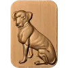 Резная панель с собакой - деревянный барельеф на заказ