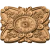 Резные часы-розетка из массива дерева