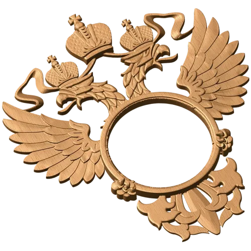 Резные часы «Имперский орёл» - деревянный декор на заказ