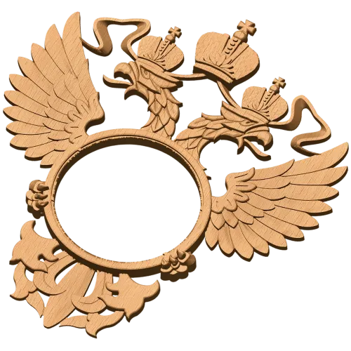 Резные часы «Имперский орёл» - деревянный декор на заказ