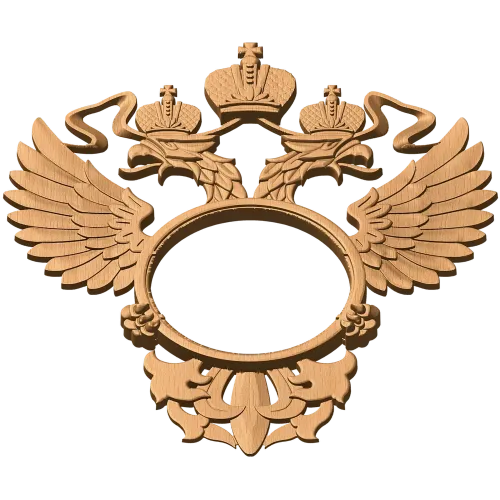 Резные часы «Имперский орёл» - деревянный декор на заказ