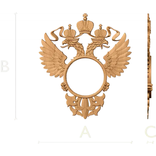 Резные часы «Имперский орёл» - деревянный декор на заказ