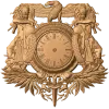 Резные часы «Байк-Герб» - деревянный декор для интерьера