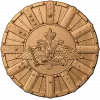 Резные часы с гербом ВС РФ - деревянный декоративный щит