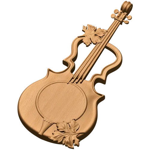 Резные часы «Скрипка» - декоративный деревянный декор