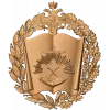 Герб ВИ ИТ ВА МТО - резной деревянный герб в лавровом венке