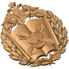 Герб Военная академия МТО - резной деревянный герб
