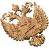 Герб Министерства Спорта - резной деревянный герб из массива