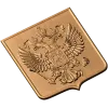 Рельефный щит - Герб Российской Федерации из массива дерева