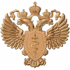 Герб ФСКН - резной деревянный герб из дуба, бука или ясеня