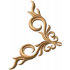 Угловой резной декор «Акантовая завитка» - резные изделия из дерева